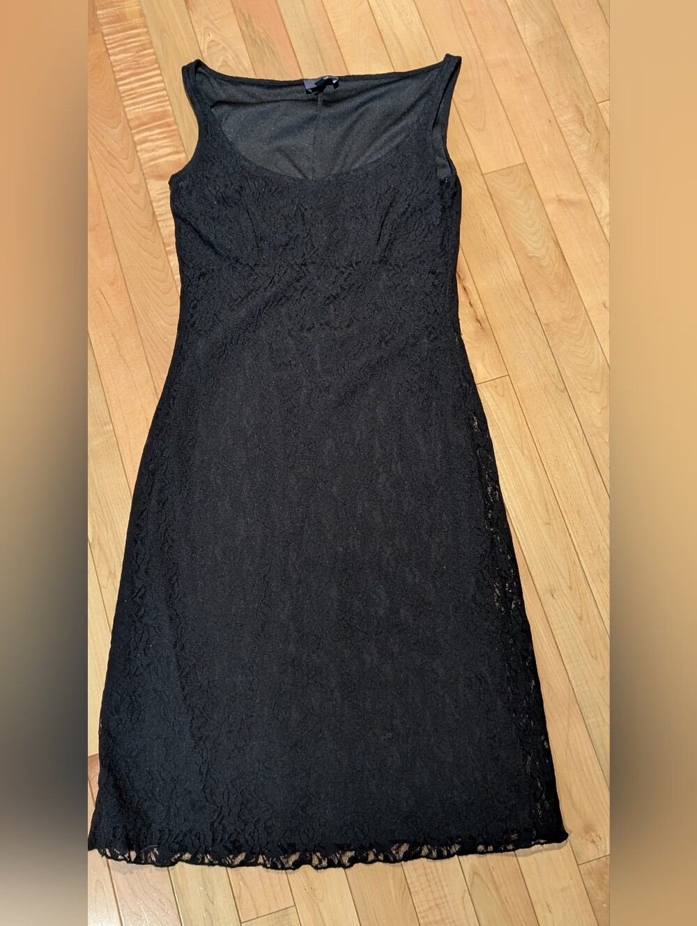 Mexx Black Lace Sleeveless Sheath Midi Dress